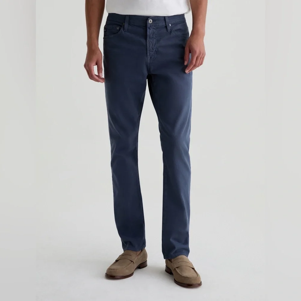 AG Adriano Goldschmied The Graduate Tailored Leg Pants - Navy Blue